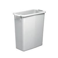 durable durabin 60l plastic rectangular waste bin grey 1800496050