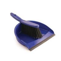 dustpan and brush set soft bristles blue spcvz8011b