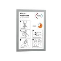 durable duraframe a4 self adhesive information sign with folding