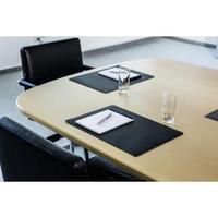 durable 420 x 300mm desk mat black for conference rooms 710101