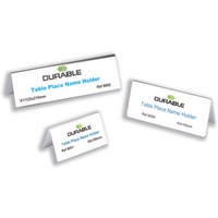 durable 52x100mm table place name holder 1 x pack of 25 name holders