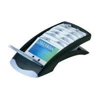 durable visifix desk vega a z index and business card holder black