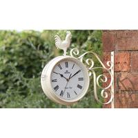 Dual Sided Weatherproof Garden Clock