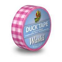 duck pink check washi tape 15 mm x 10 m