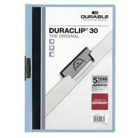 Durable A4 Duraclip File 3mm Blue Pack of 25 220006