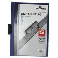 durable a4 duraclip file 6mm dark blue pack of 25 220907