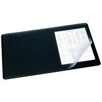Durable Black Desk Mat With Transparent Overlay 520x650mm 720301