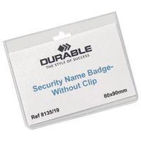 durable no clip security badge 60x90mm pack of 20 813519