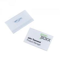 Durable Clear Name Badge With Pin 40x75mm Pack of 100 8008