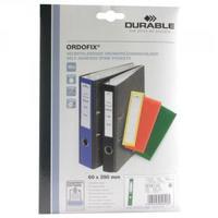 durable green ordofix file spine label pack of 10 809005