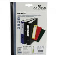 durable yellow ordofix file spine label pack of 10 809004