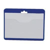 durable blue securityvisitor badge without clip 60x90mm pack of 50