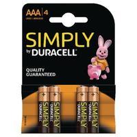 duracell simply battery pack of 4 aaa 81235219