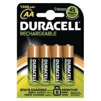 Duracell Rechargeable AA NiMH 1300mAh Batteries Pack of 4 81367177