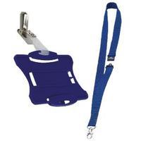 durable security pass holder blue with free lanyards blue