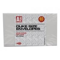 Duke Size White Peel & Seal Envelopes 45pc Pack