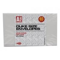 duke size white peel seal envelopes 45pc pack