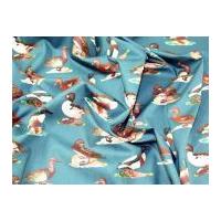 ducks print cotton poplin fabric