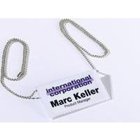 durable badge chain silver pack of 10 810423