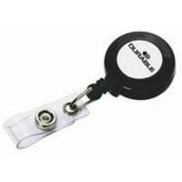 Durable Badge Reel Charcoal Pack of 10 8152/58