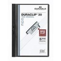 Durable Duraclip File A4 3mm Black Pack of 25 2200/01