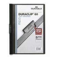 Durable Duraclip File A4 6mm Black Pack of 25 2209/01