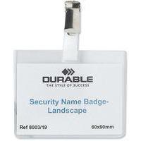 durable name badge 60x90mm security fastener pack of 25