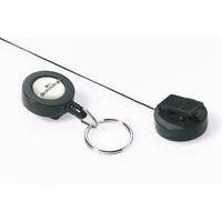 Durable Badge Reel Keyring Charcoal Pack of 10 8222/58