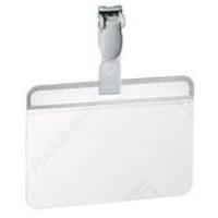 durable name badge 54x90mm self laminating clear pack of