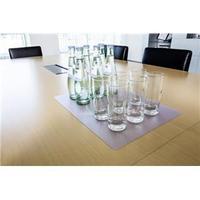 durable duraglas 420 x 300mm desk mat transparent for conference rooms