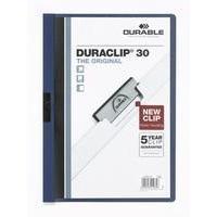 durable duraclip file a4 3mm dark blue pack of 25 220007