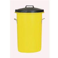 DUSTBIN - POLY BETA BIN+LID+HANDLES *YELLOW*