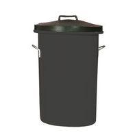 DUSTBIN - POLY BETA BIN+LID+HANDLES *BLACK*