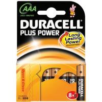 Duracell Plus AAA Alkaline Batteries - 8 Per Pack (LR03 MN2400B8)