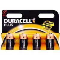 Duracell Plus C Alkaline Batteries - 4 Per Pack (LR14 MN1400B4)