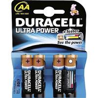 Duracell Ultra AA Alkaline Batteries - 4 Per Pack (Duracell LR6 MX1500)