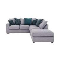 dune small fabric corner sofa with footstool