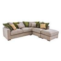 Dune Fabric Corner Sofa with Footstool