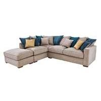 dune fabric corner sofa with footstool