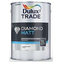 Dulux Trade Diamond Matt Emulsion Paint Pure Brilliant White 5L