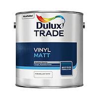 Dulux Trade Vinyl Matt Emulsion Paint Pure Brilliant White 2.5L