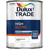 dulux trade high gloss paint pure brilliant white 1l