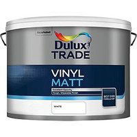 Dulux Trade Vinyl Matt Emulsion Paint White 10L