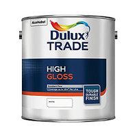 dulux trade high gloss paint white 25l