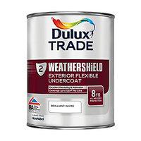 Dulux Trade Weathershield Exterior Flexible Undercoat Paint Brilliant White 1L