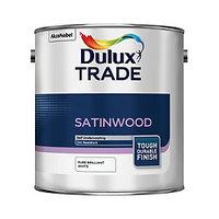 dulux trade satinwood paint pure brilliant white 25l