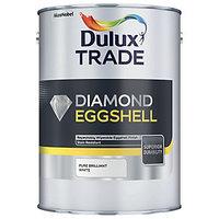 Dulux Trade Diamond Eggshell Emulsion Paint Pure Brilliant White 5L