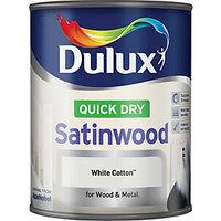 Dulux Quick Dry Satinwood White Cotton 750ml
