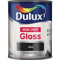 dulux non drip gloss black 750ml