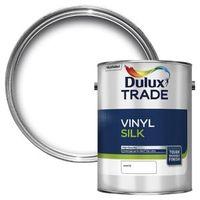 Dulux Trade White Silk Emulsion Paint 5L